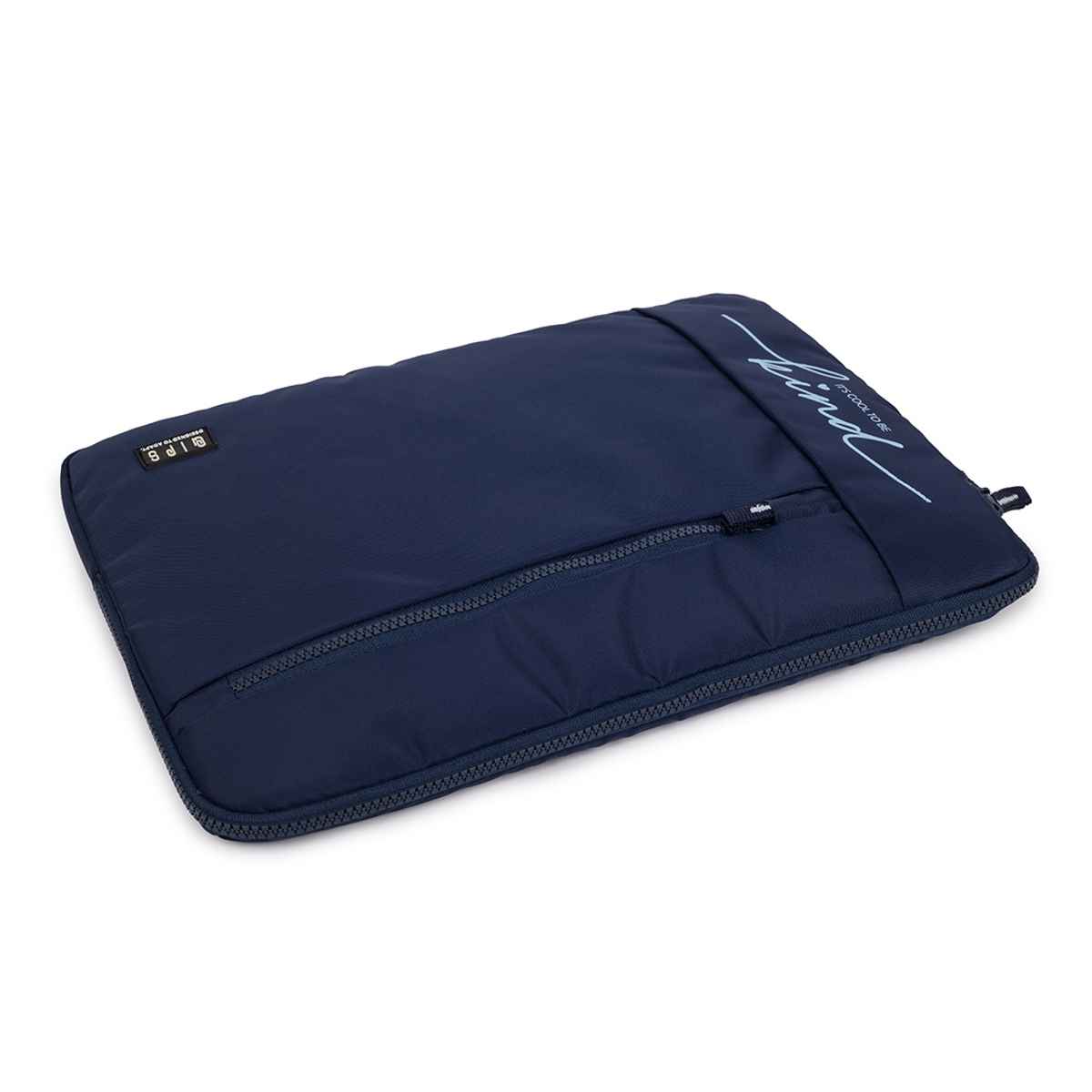 QIPS Unisex Solid PU Coated Polyester 15 L Laptop Sleeve | Navy Blue - 15 Inches