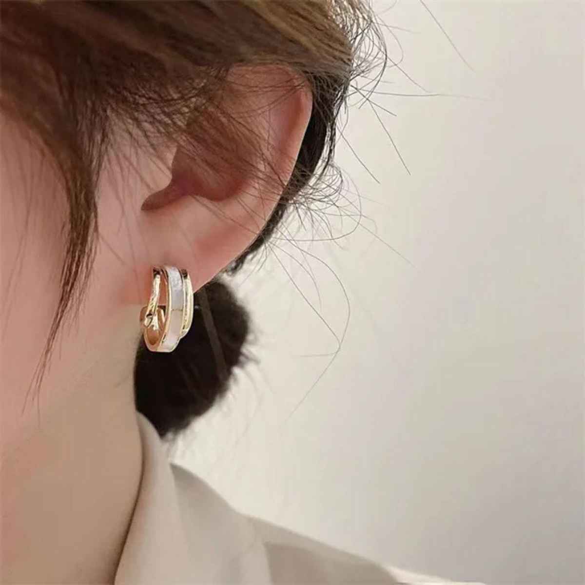 Estailo Fashion As Pretty As Gold Hoop Earrings for Women | Stylish Lightweight Statement Jewellery | E0001129