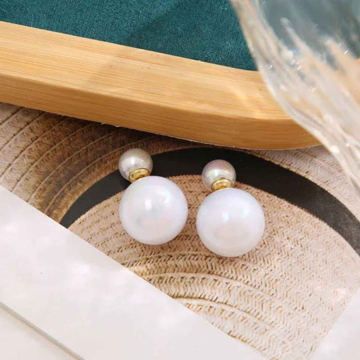 Estailo Fashion Perky Pearl Drop Earrings for Women | Stylish Lightweight Statement Jewellery | E0001436