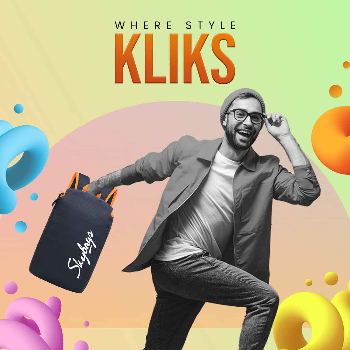 Skybags Klik Daypack 01 | Navy Blue