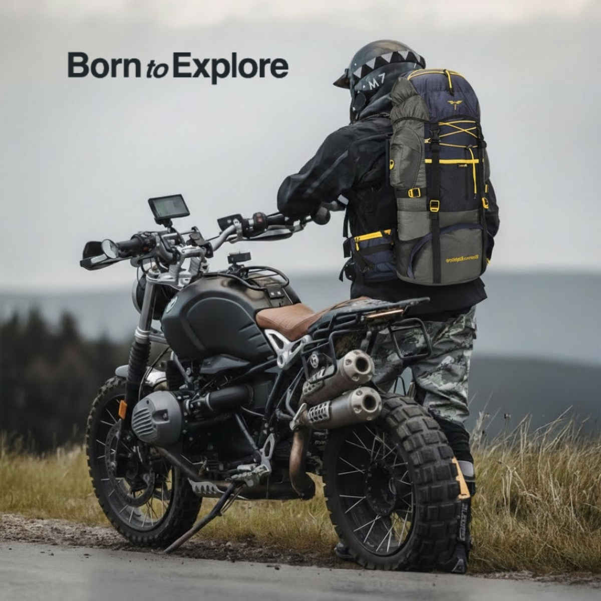 Impulse Banyan Trekking Rucksack with Rain Cover | Grey - 75 L