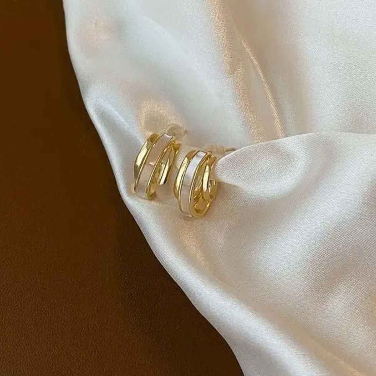 Estailo Fashion As Pretty As Gold Hoop Earrings for Women | Stylish Lightweight Statement Jewellery | E0001129