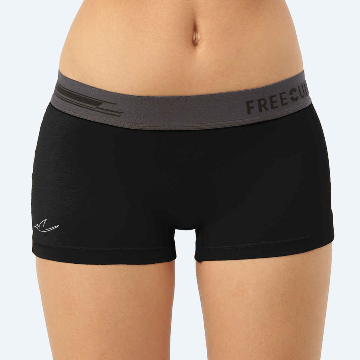 Freecultr Women's Micromodal Airsoft Boy Short - Pack of 1 Pot Black - M