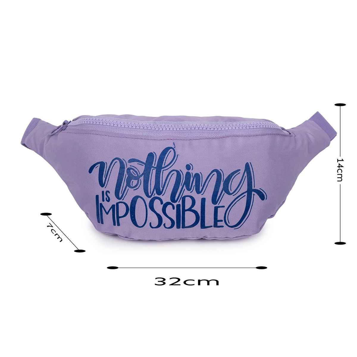 QIPS Unisex Polyester 2 L Waist Bag | Lavender - Free Size