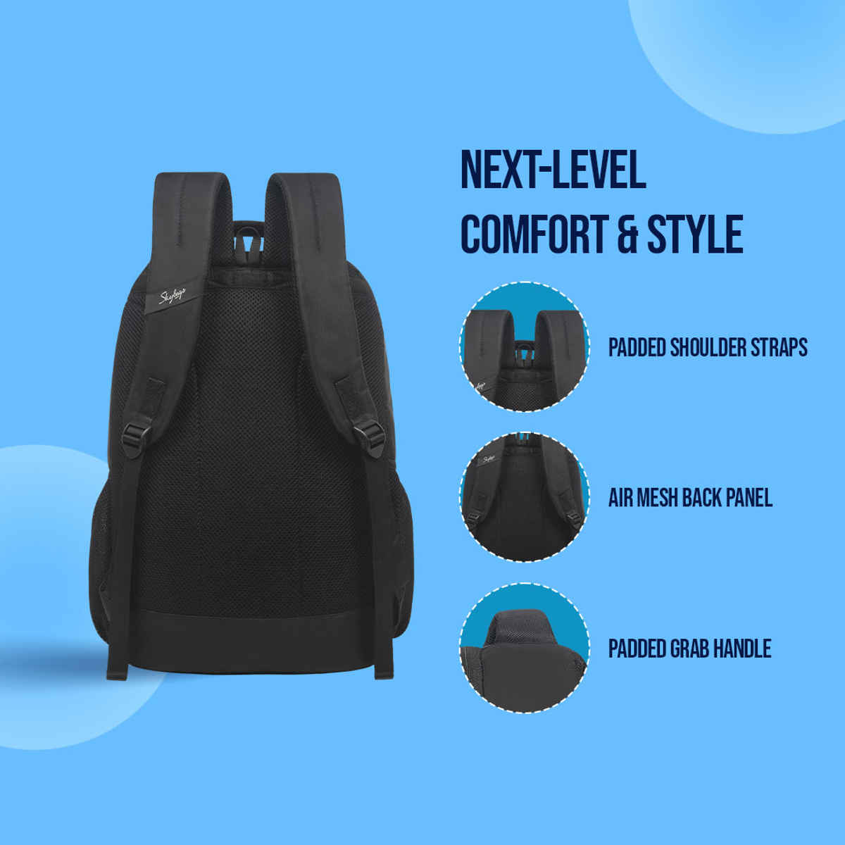 Skybags Biz Laptop Backpack | Black