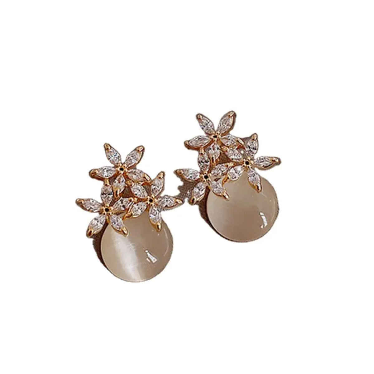 Estailo Fashion Perky Pearl Stud Earrings for Women | Stylish Lightweight Statement Jewellery