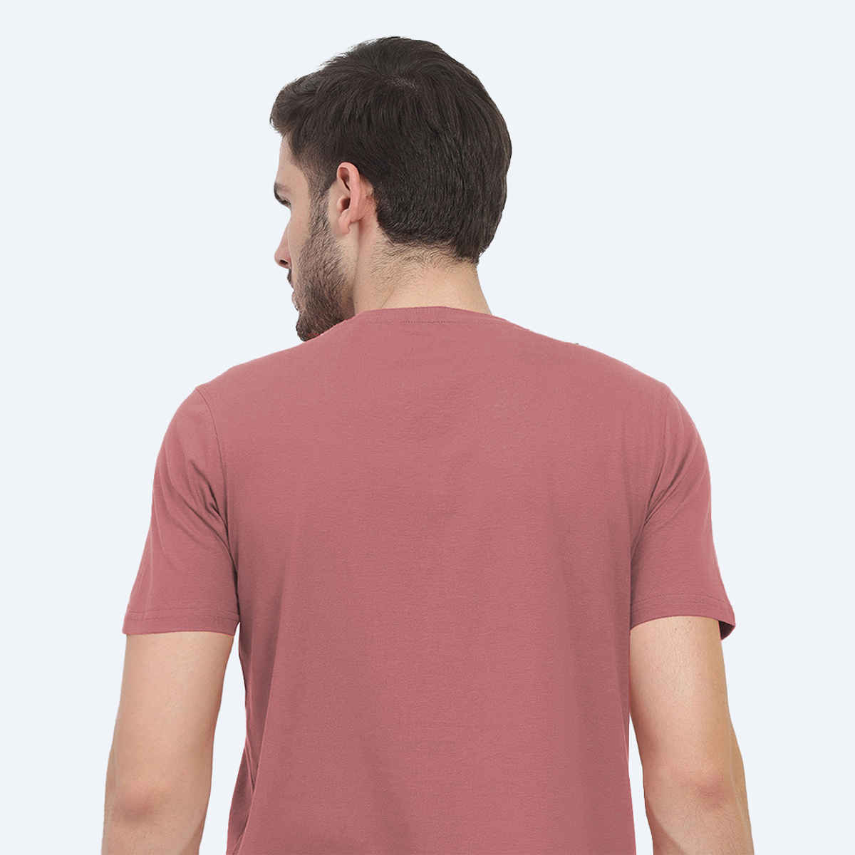 Freecultr Men's Organic Cotton T-shirts | Pack of 2 | Color Dusty Pink | Rust Orange | S