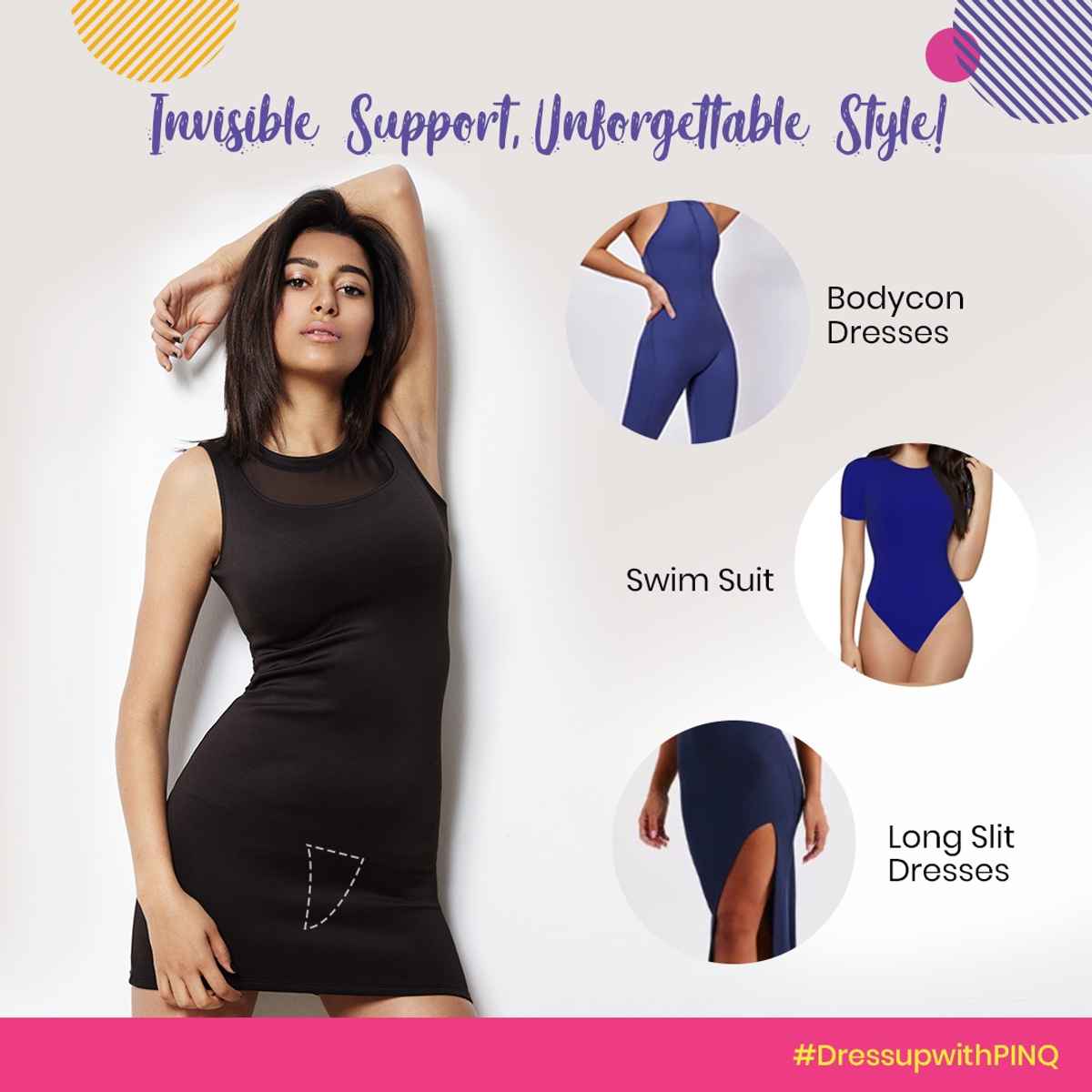 Pinq Polka C String Fashion Panties - 2 Pcs (Nude Lace & Black Nylon ) Large