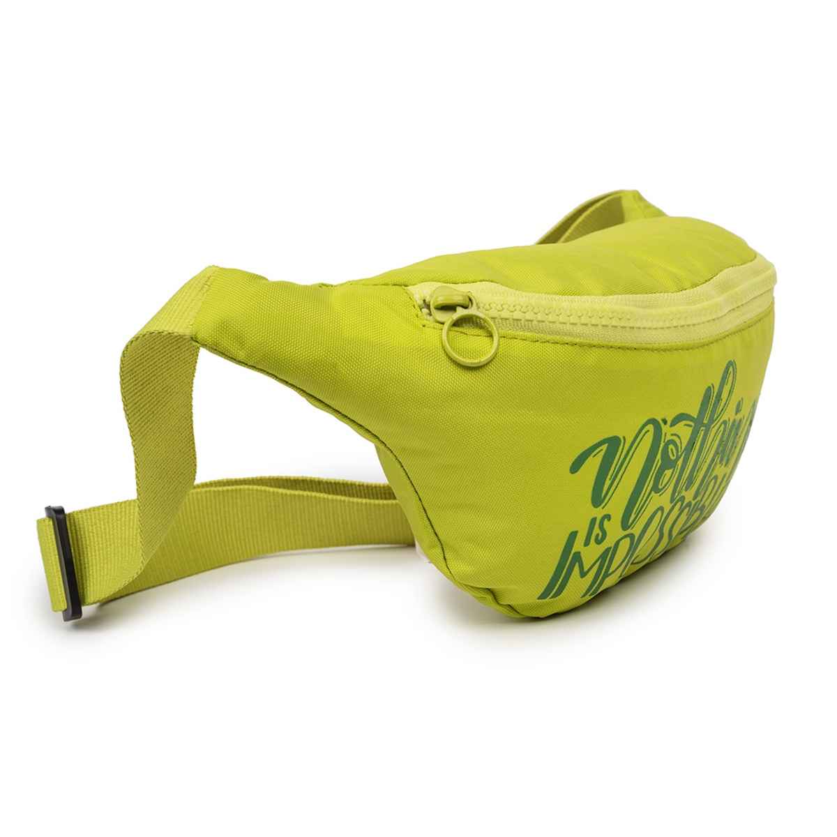 QIPS Unisex Polyester 2 L Waist Bag | Light Green - Free Size