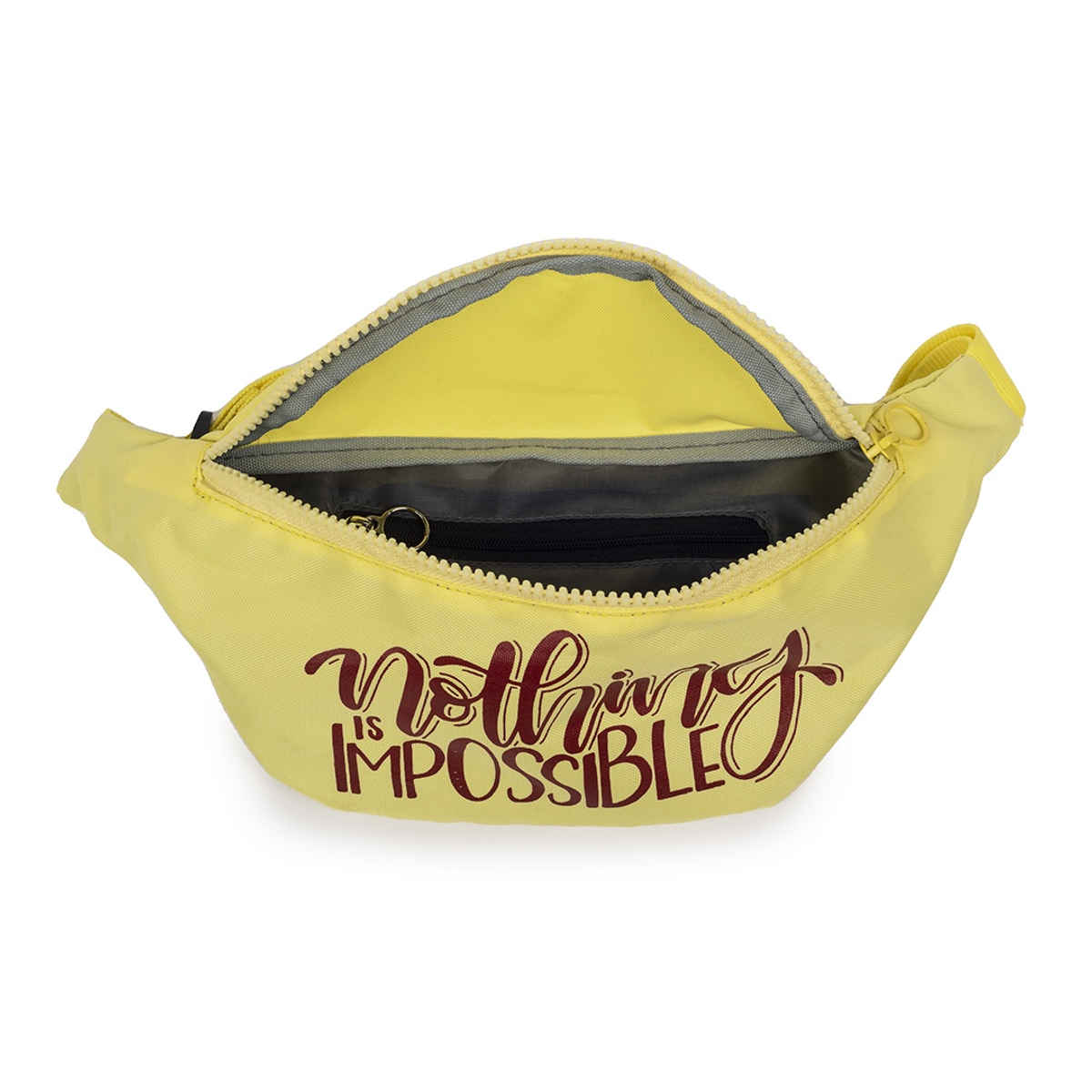 QIPS Unisex Polyester 2 L Waist Bag | Yellow - Free Size