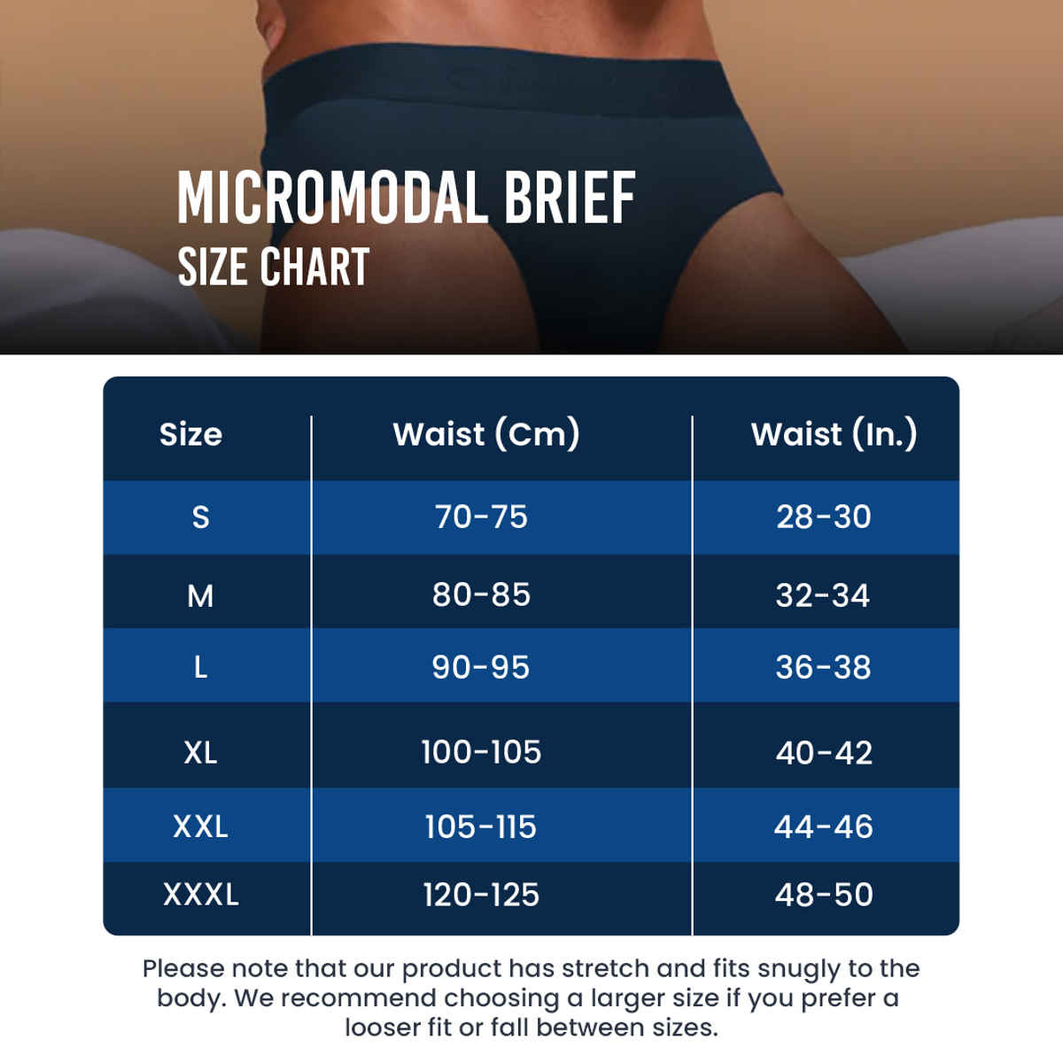 Freecultr Men's Underwear Micromodal Airsoft Brief - Pack of 1 Space Blue - M