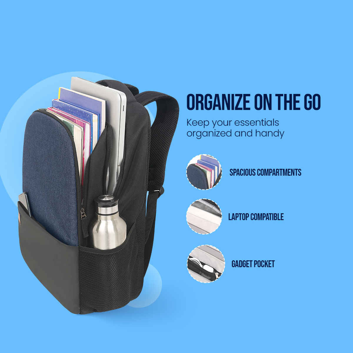 Skybags Biz Laptop Backpack | Black