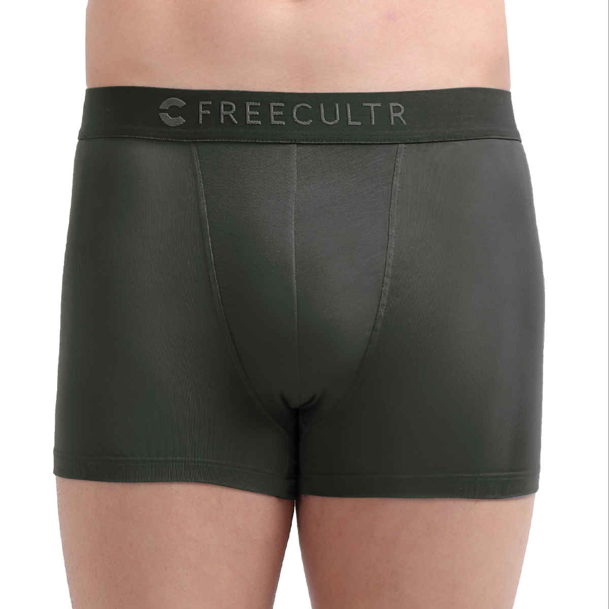 Freecultr Men's Underwear Micromodal Airsoft Trunk - Pack of 1 Avocado Green - L