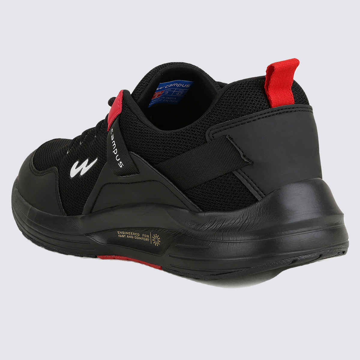 Campus Men's Europa Running Shoes | Black | UK9