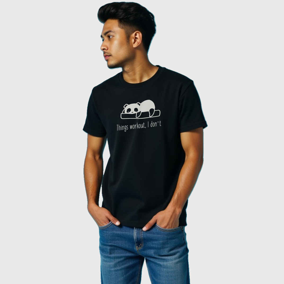 Mad Over Print Men's Things Workout T-shirt | Black - L