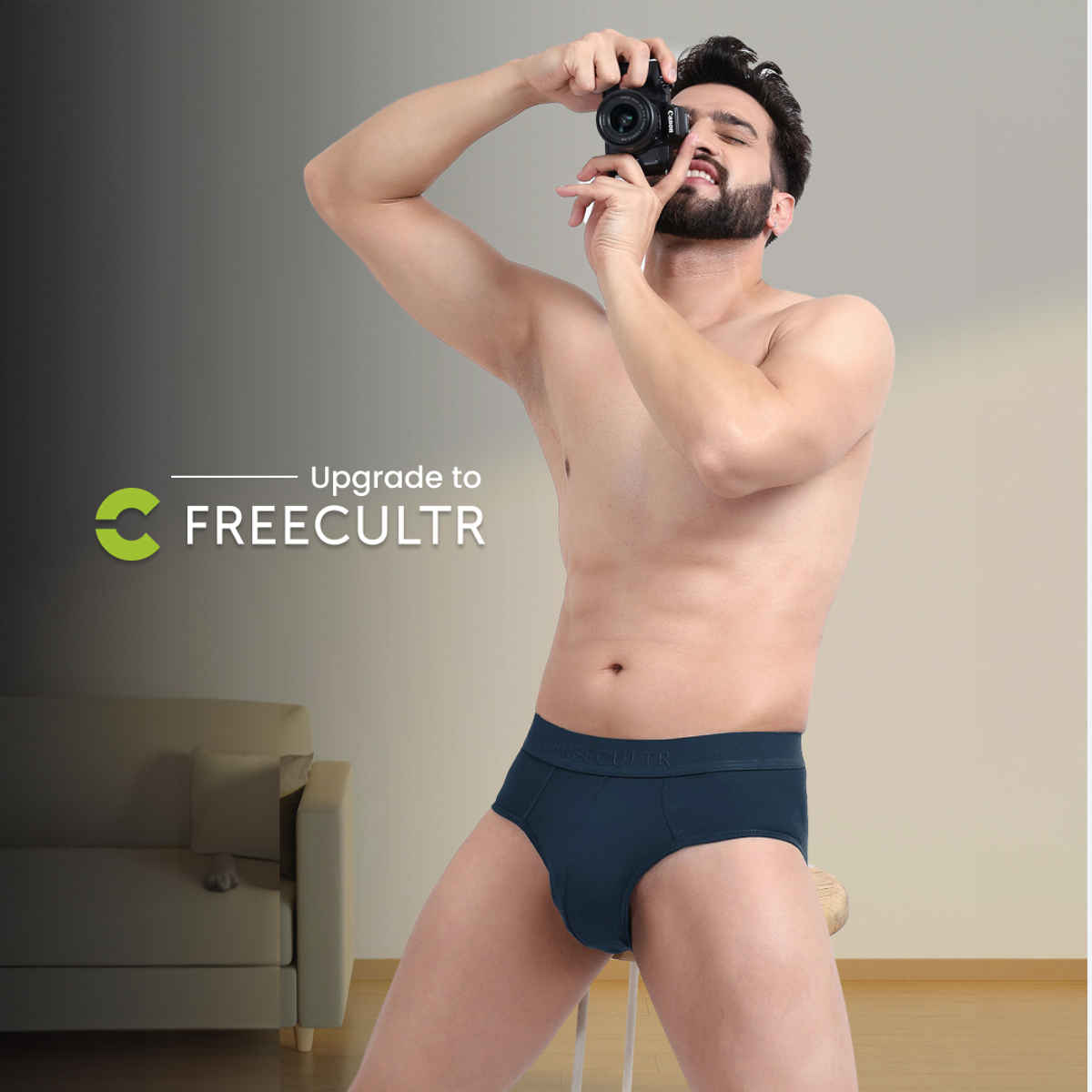 Freecultr Men's Underwear Micromodal Airsoft Brief - Pack of 1 Space Blue - S