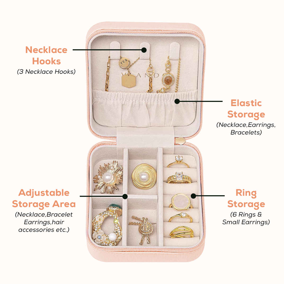 Multibrite Mini Portable Jewellery Organizer | Pink