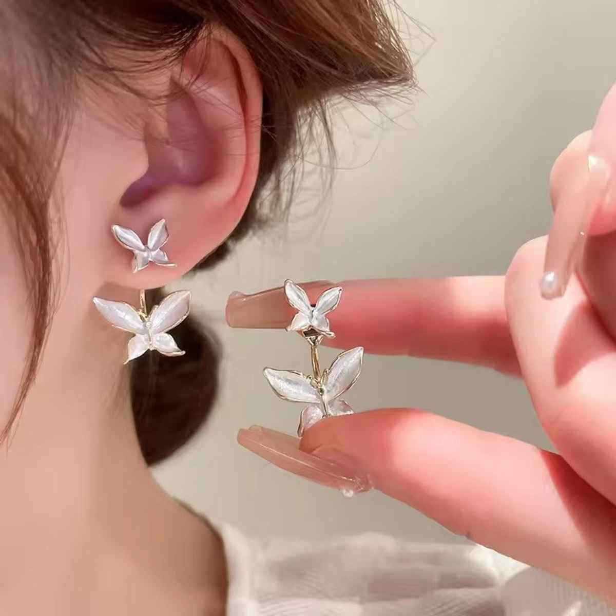 Estailo Fashion Bling Blogger Butterfly Earrings for Women | Stylish Lightweight Statement Jewellery
