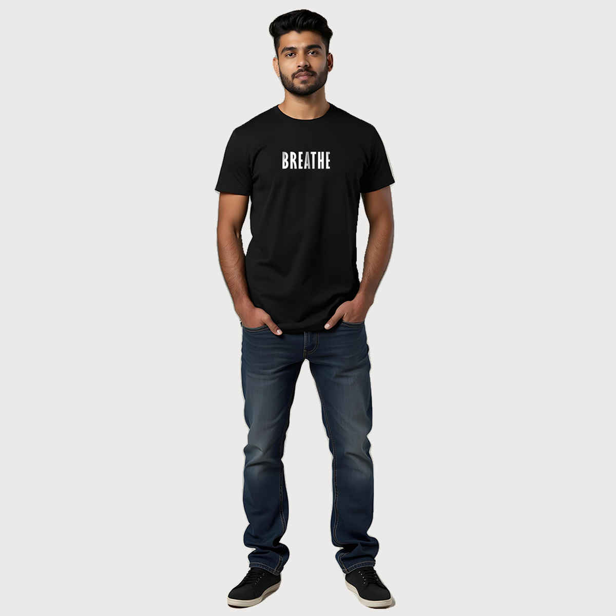 Mad Over Print Men's Breath T-shirt | Black - XL