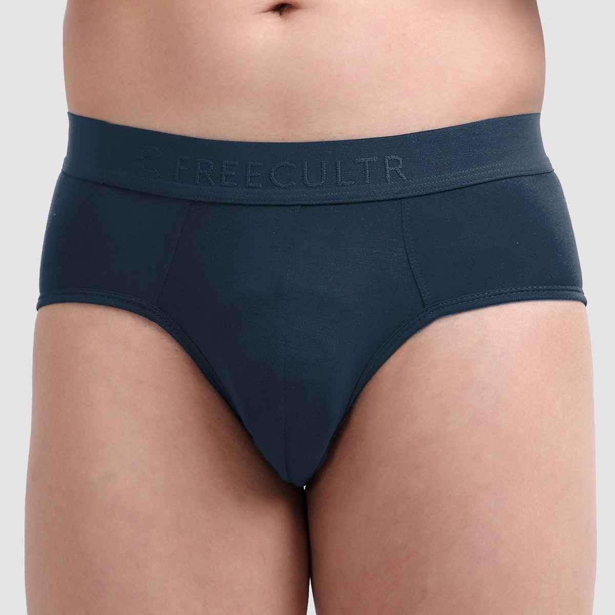 Freecultr Men's Underwear Micromodal Airsoft Brief - Pack of 1 Space Blue - XXL