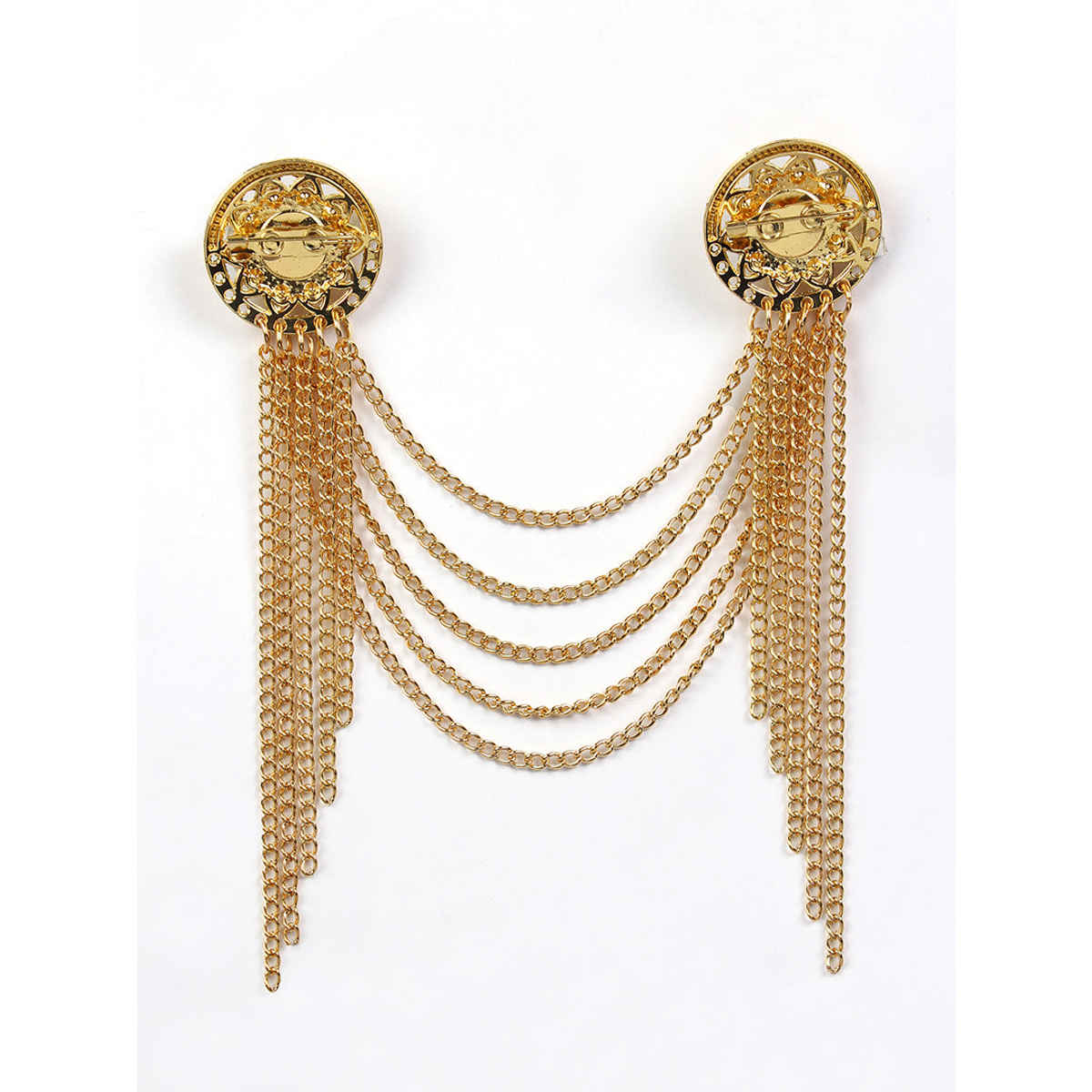 Kavove Linked Loops Golden Colour Brooch : 6060-00-702050