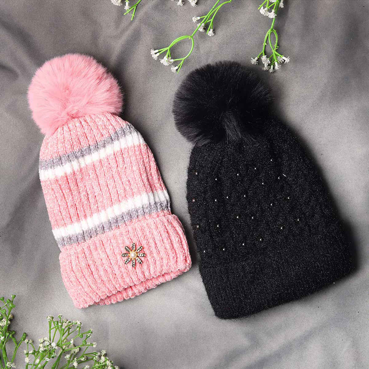 Englo Women's Winter Cap - Stretchable Band | Double Layered