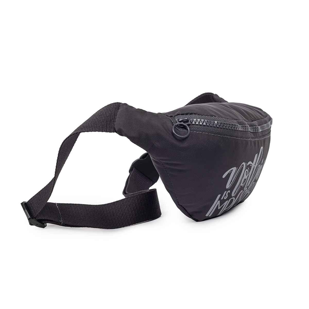 QIPS Unisex Polyester 2 L Waist Bag | Black - Free Size