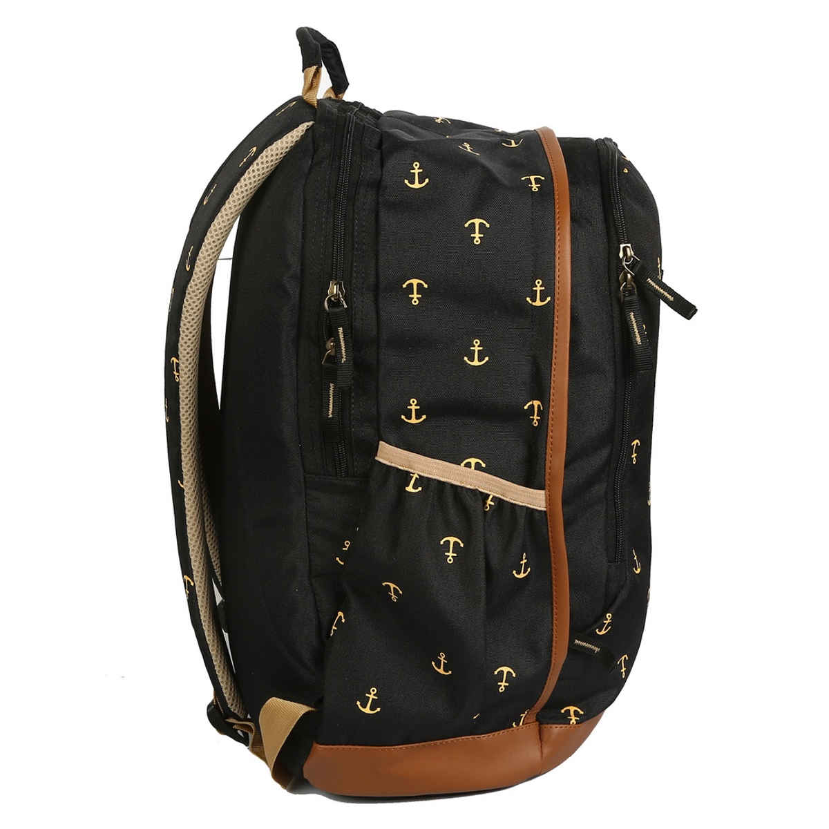 Gear Unisex Polyester 30 L Laptop Backpack | Black and Beige