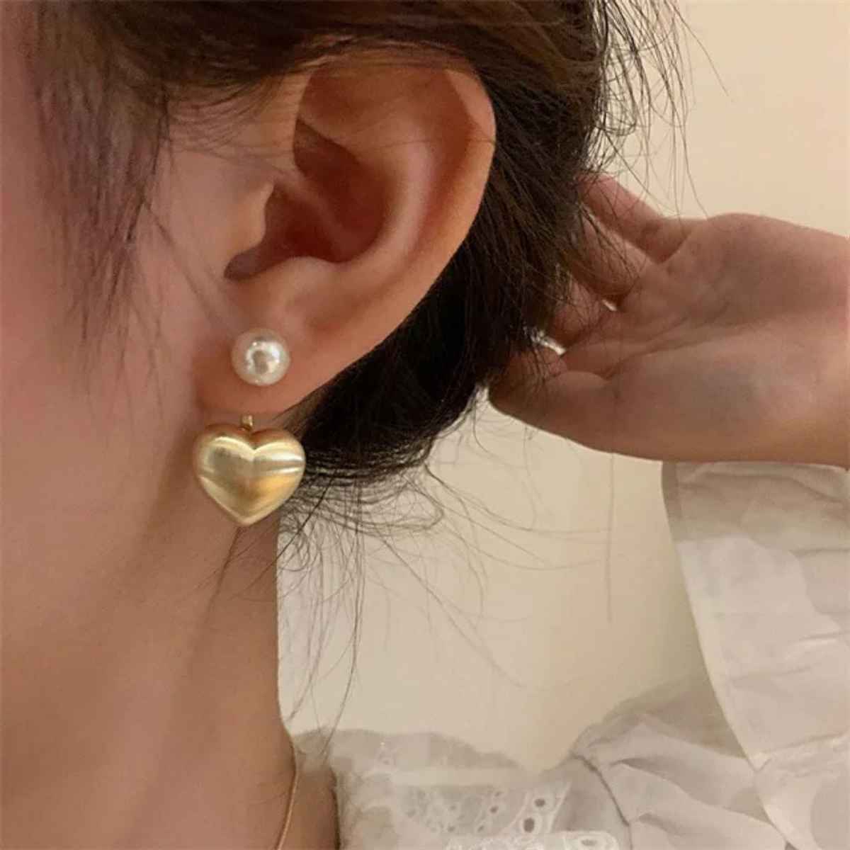 Estailo Fashion Heart Necklace, Earrings & Teddy Gift Combo | Women's Day
