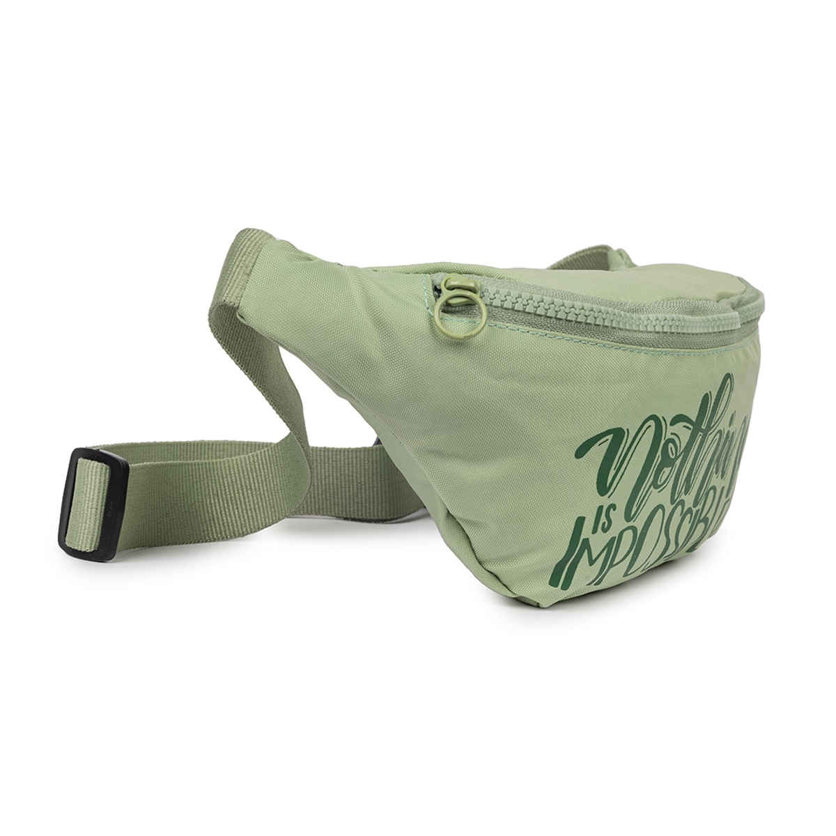 QIPS Unisex Polyester 1 L Waist Bag | Saga Green
