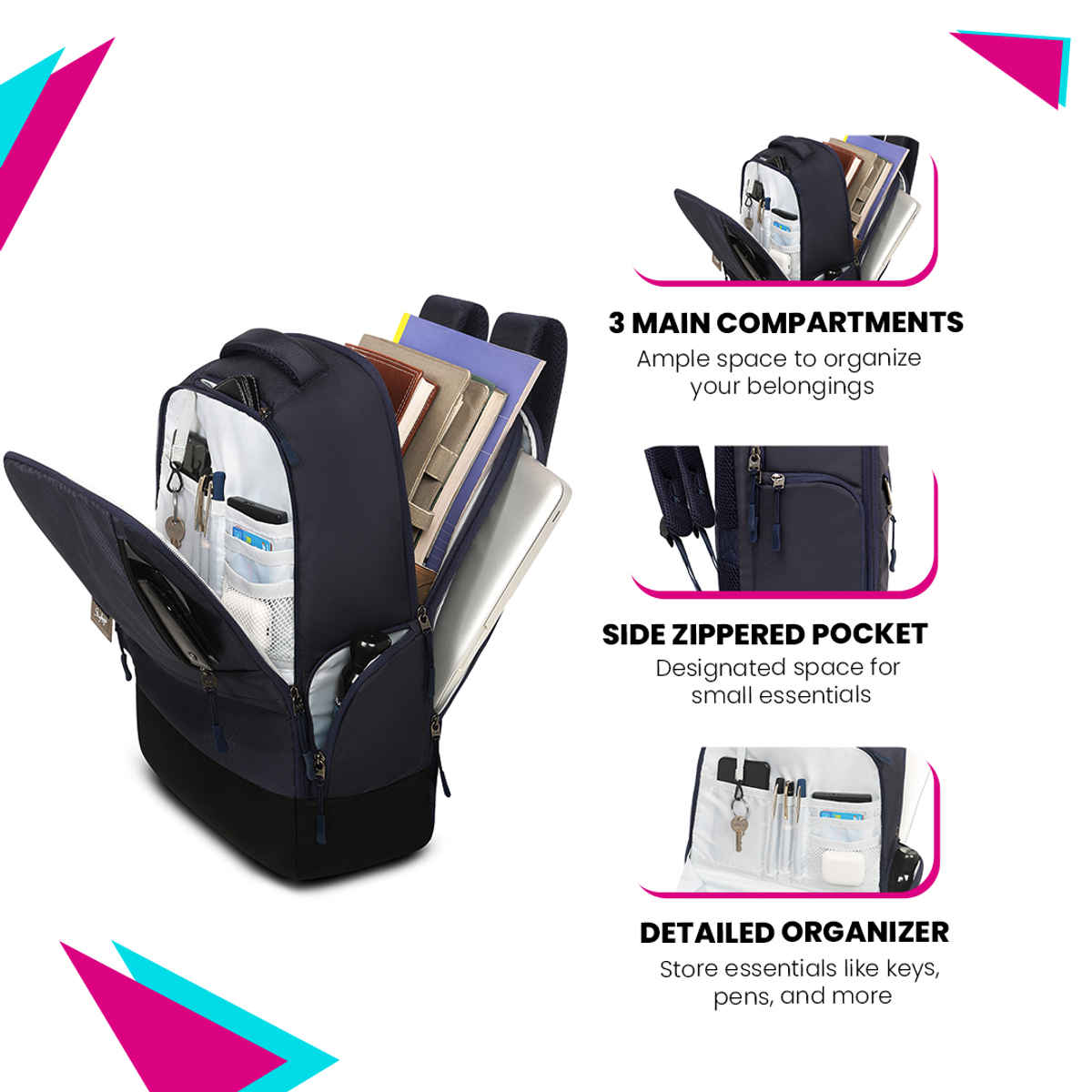 Skybags Riddle School Bp-Rc | Blue And Orange