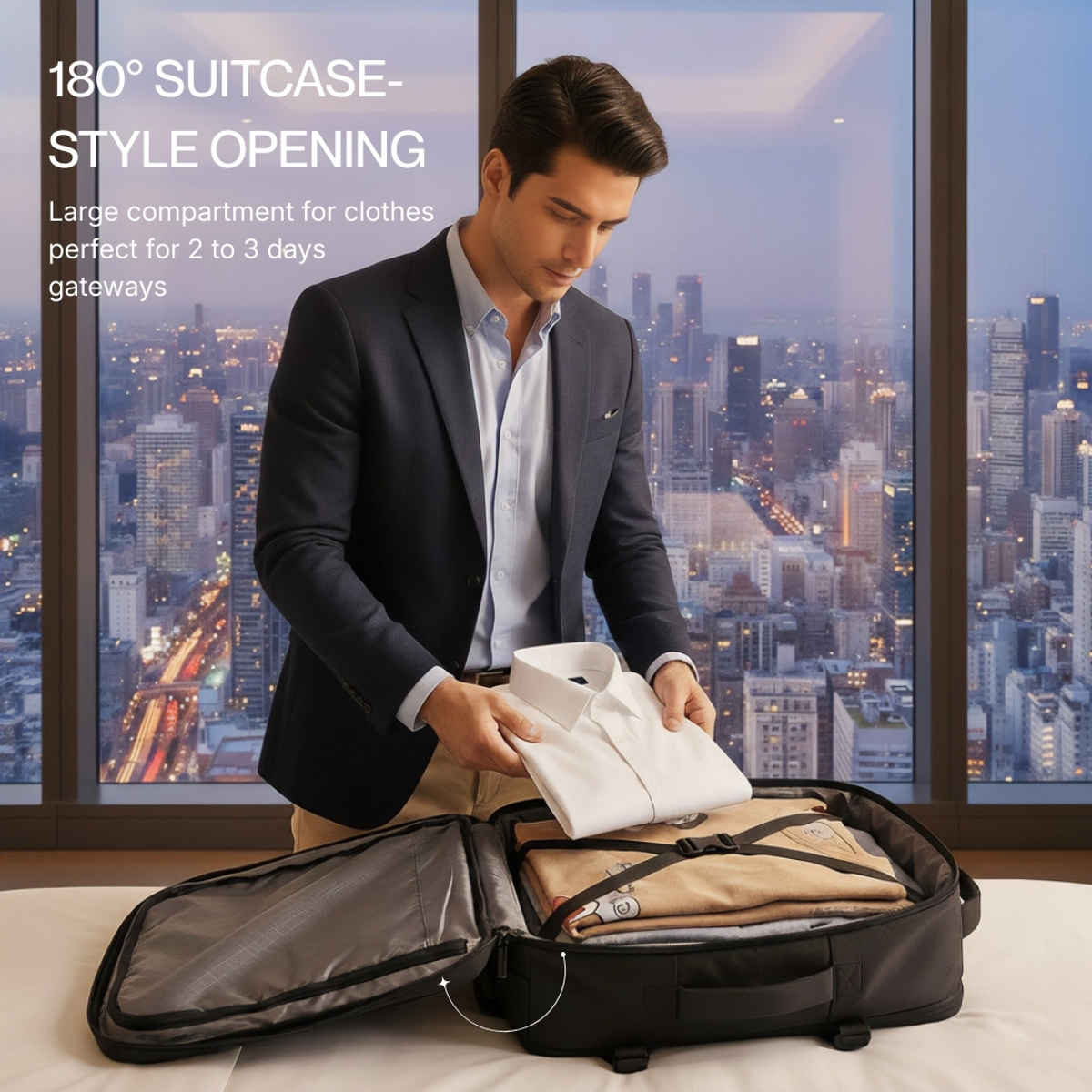 Impulse Commuter Elite Anti-Theft Travel Backpack | Black - 40 L