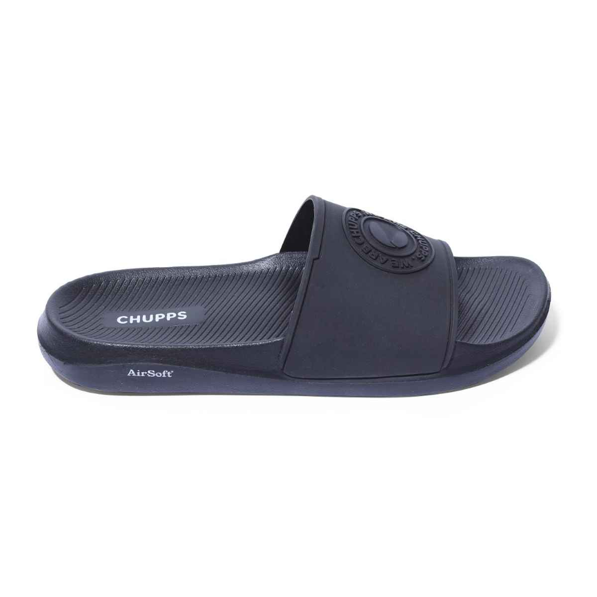 Chupps Tone Black Men's Casual Slider - UK 8