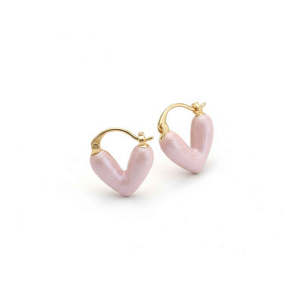 Beautynx Blush Heart Hoop Earrings | BNX-EAR-0035 - Pink