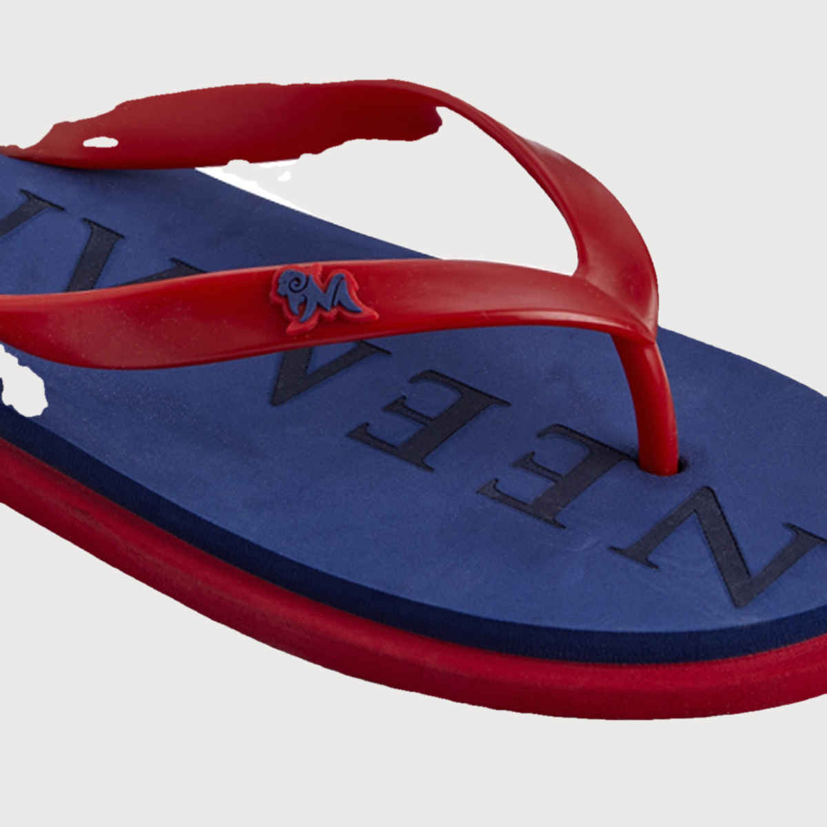 Neemans Unisex Eco Classic Slippers | Blue with Red - UK 9