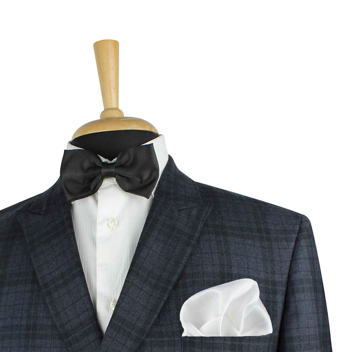 Peluche Unisex Solid Cotton Pocket Square | White