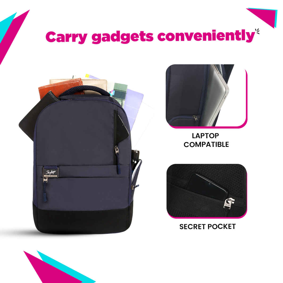 Skybags Riddle School Bp-Rc | Blue And Orange