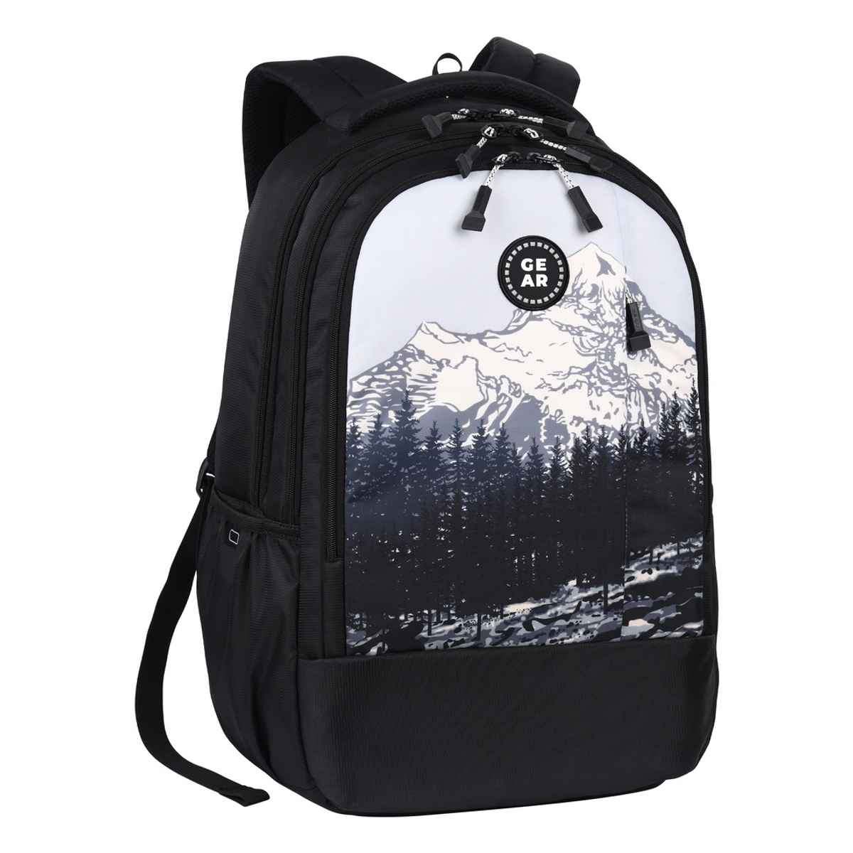 Gear Unisex Polyester 39 L Backpack | Black and Grey