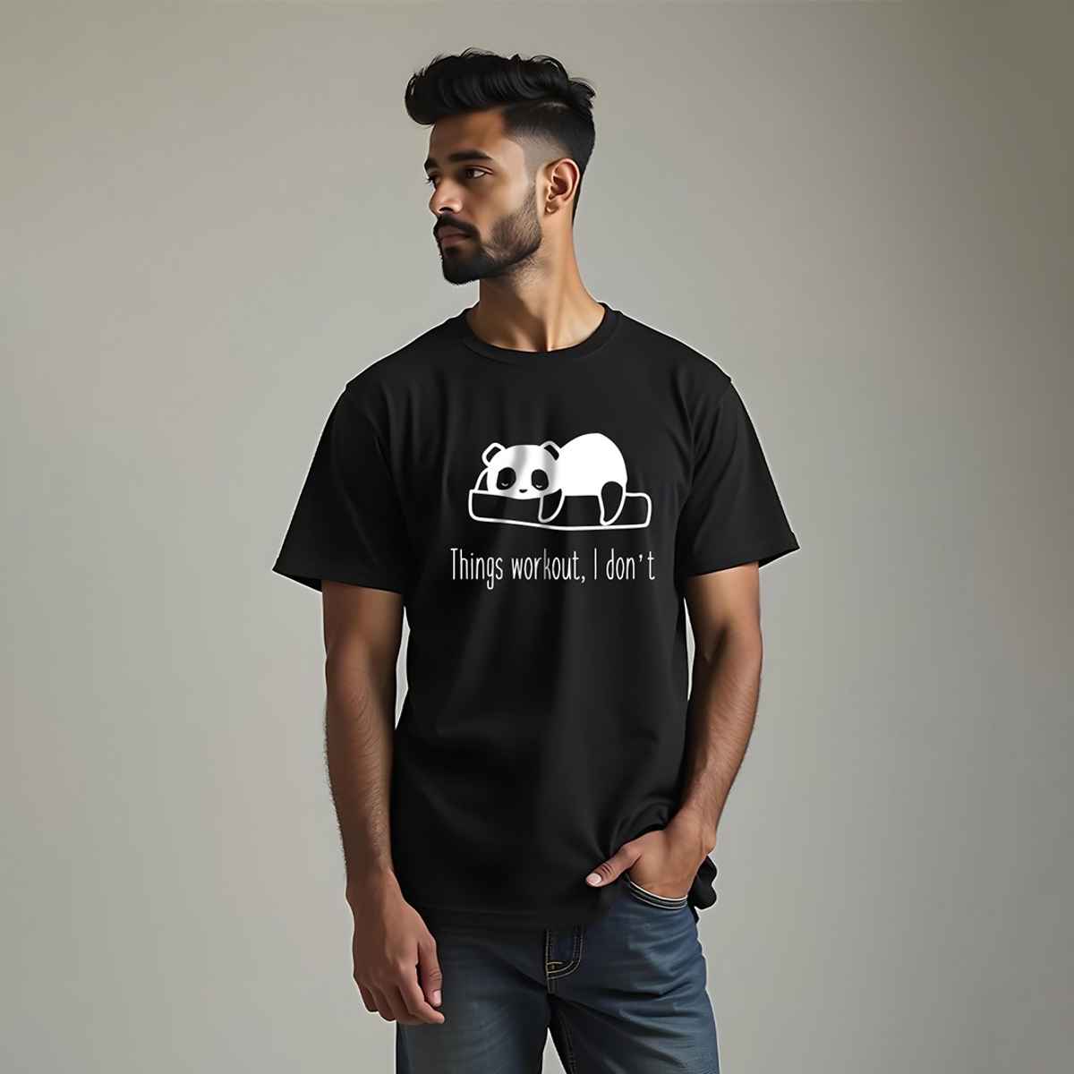 Mad Over Print Men's Things Workout T-shirt | Black - XXL