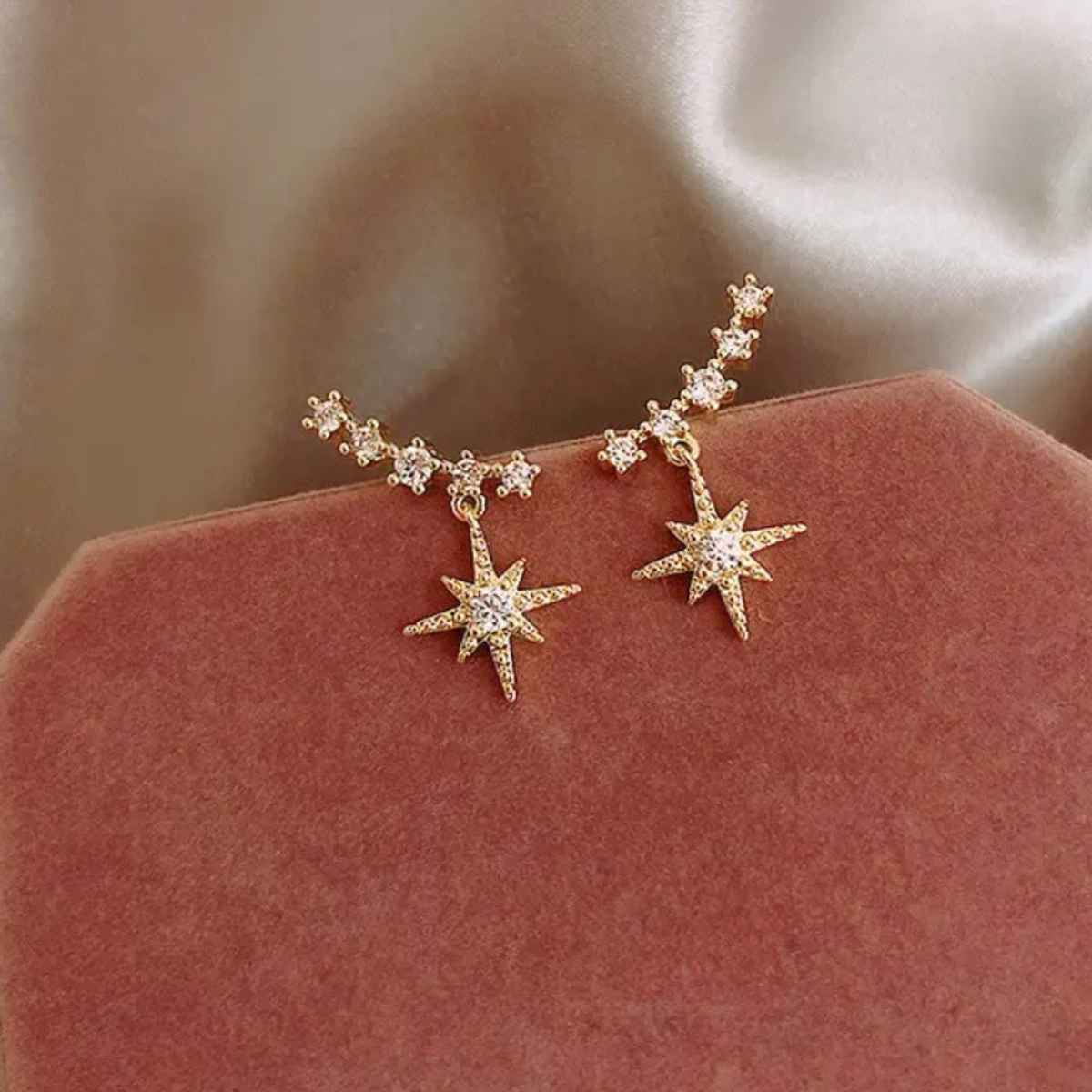 Estailo Fashion Bling Star Earrings