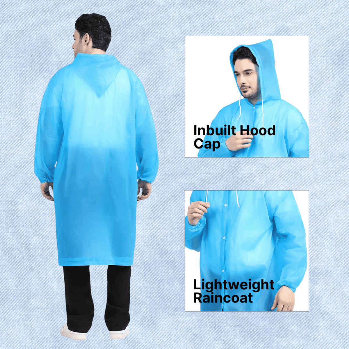 Citizen EVA Raincoat Poncho - Blue-CP04