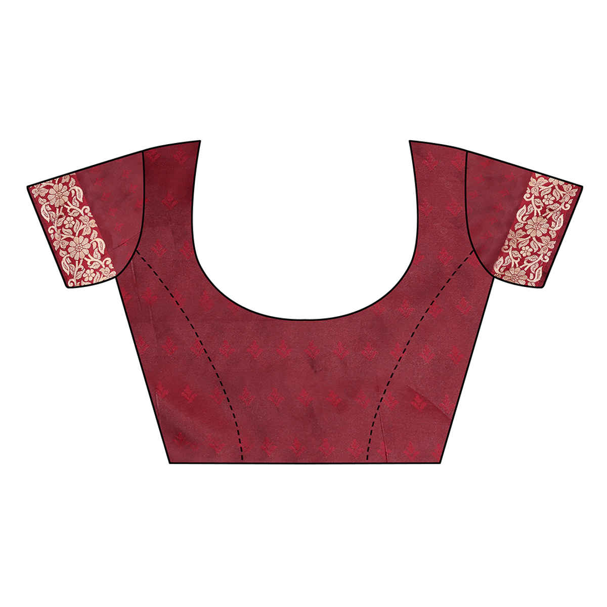 Hema Silk Mills Women Woven Banarasi Silk Blend Saree | Maroon