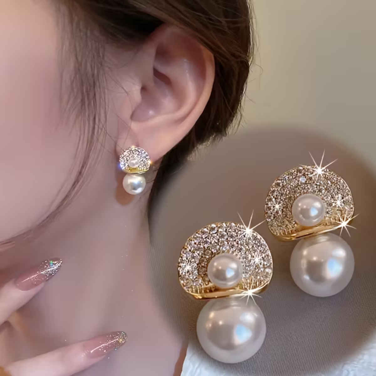 BeautyNX Oceanic Radiance Drops Earrings | Gold | BNX-EAR-0010