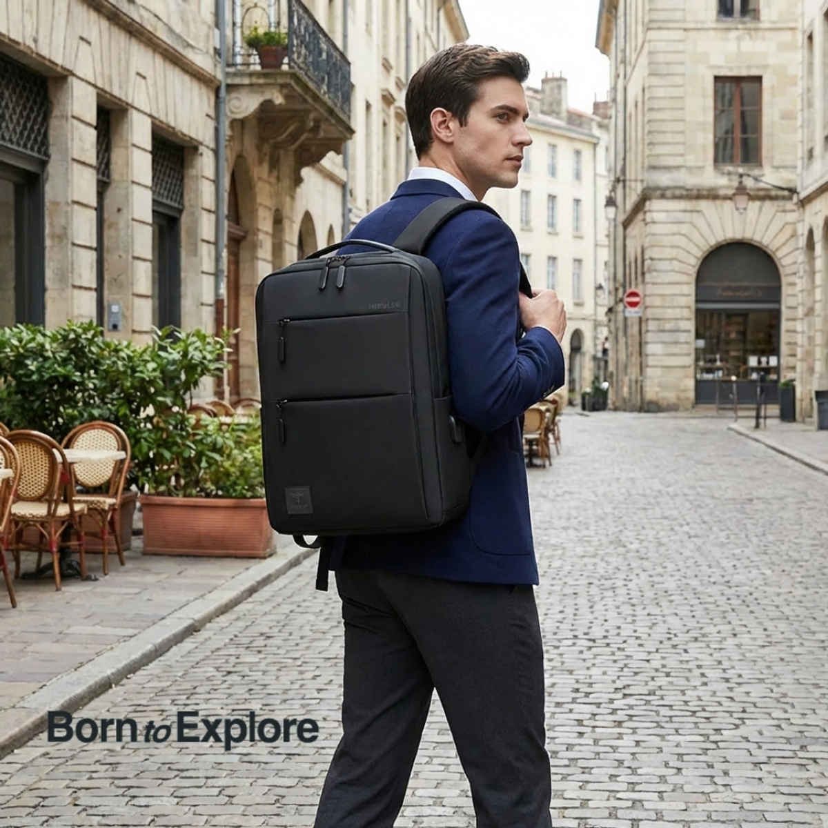 Impulse EmpowerElite II Slim Laptop Backpack with USB Charging | Black - 25 L