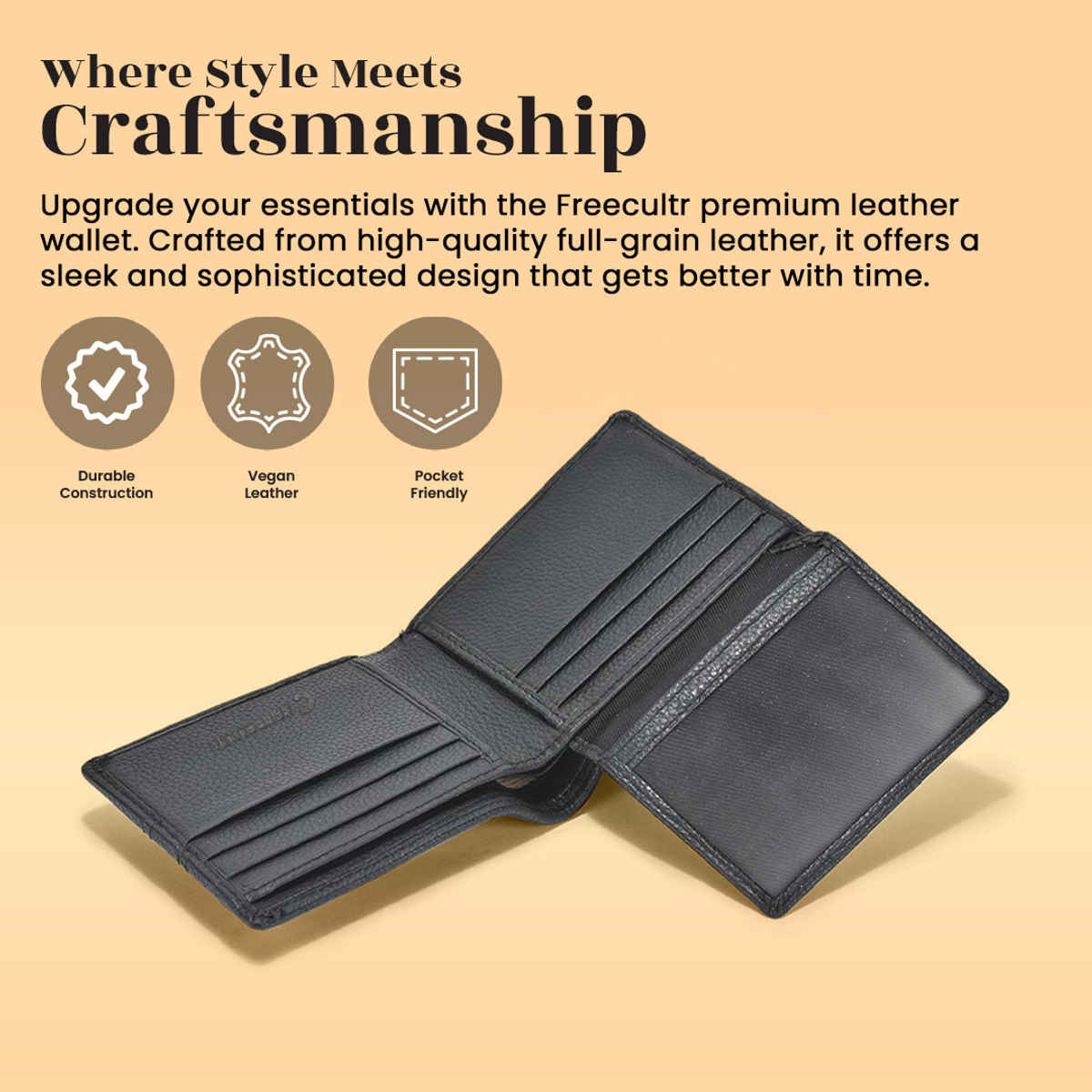 Freecultr Men's Leather Wallet