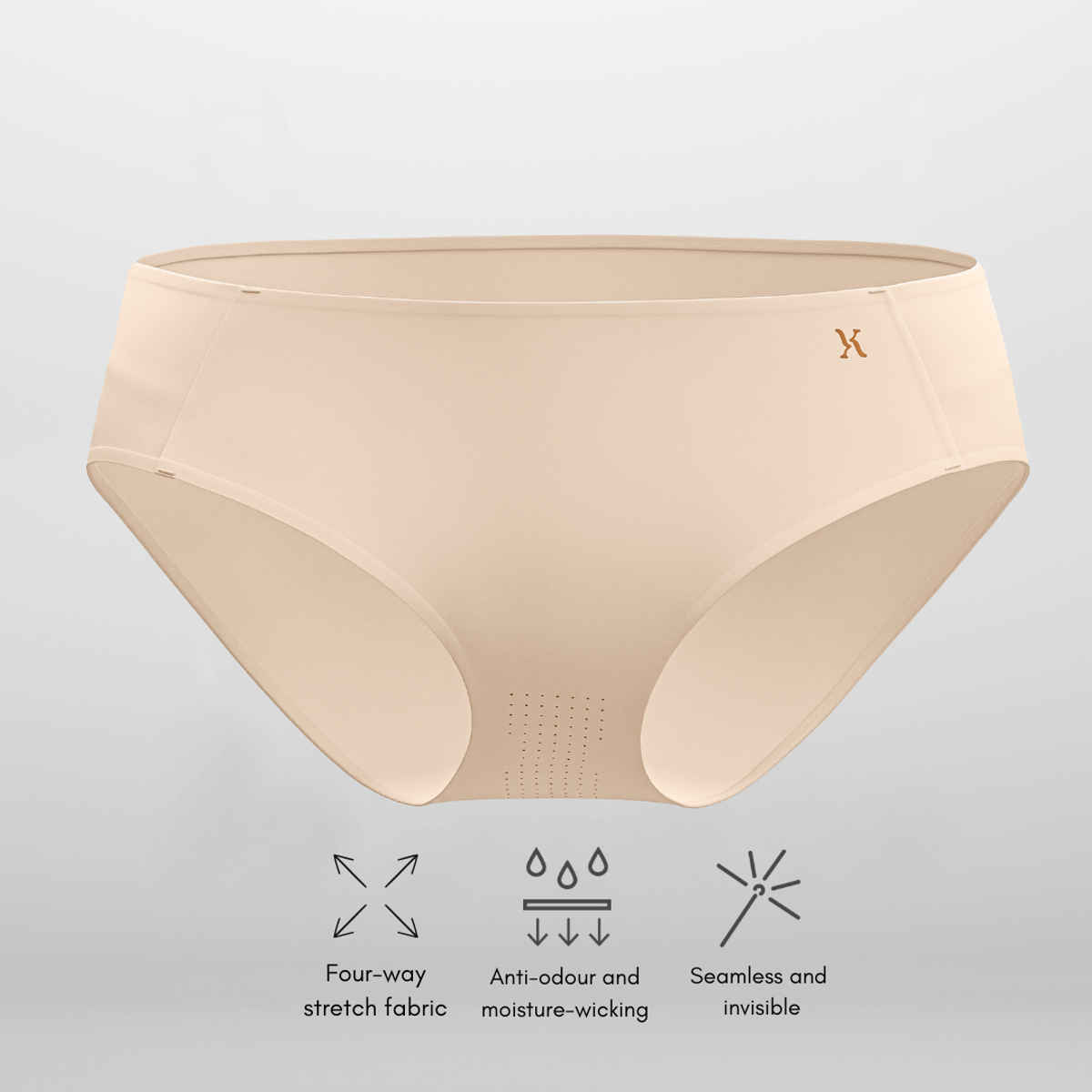 Krvvy Women's Seamless Hipster Panty | Invisible, No Elastic, Cotton Crotch & Stretch Fabric - 5XL