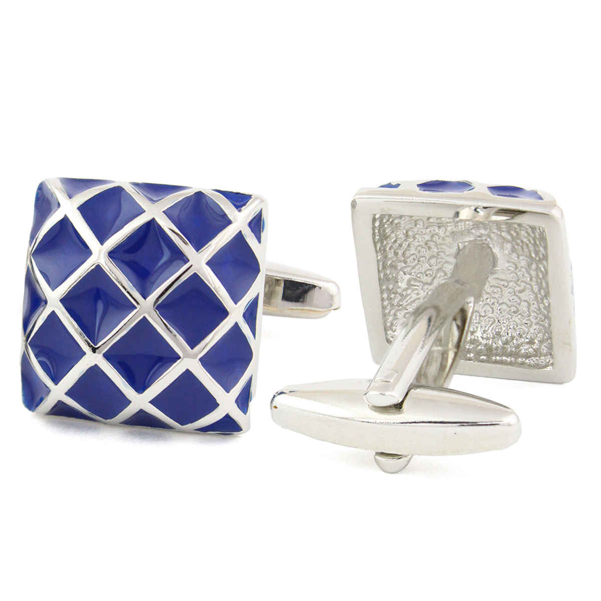 Peluche Blue Enamel Design Cufflinks for Men : 1337-02-103010