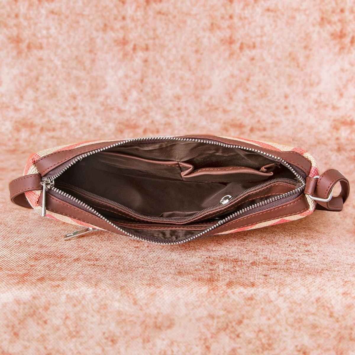 Zouk Women's Floral Vegan Leather 5.7 L Shoulder Handle Shoulder bag | Green - One Size