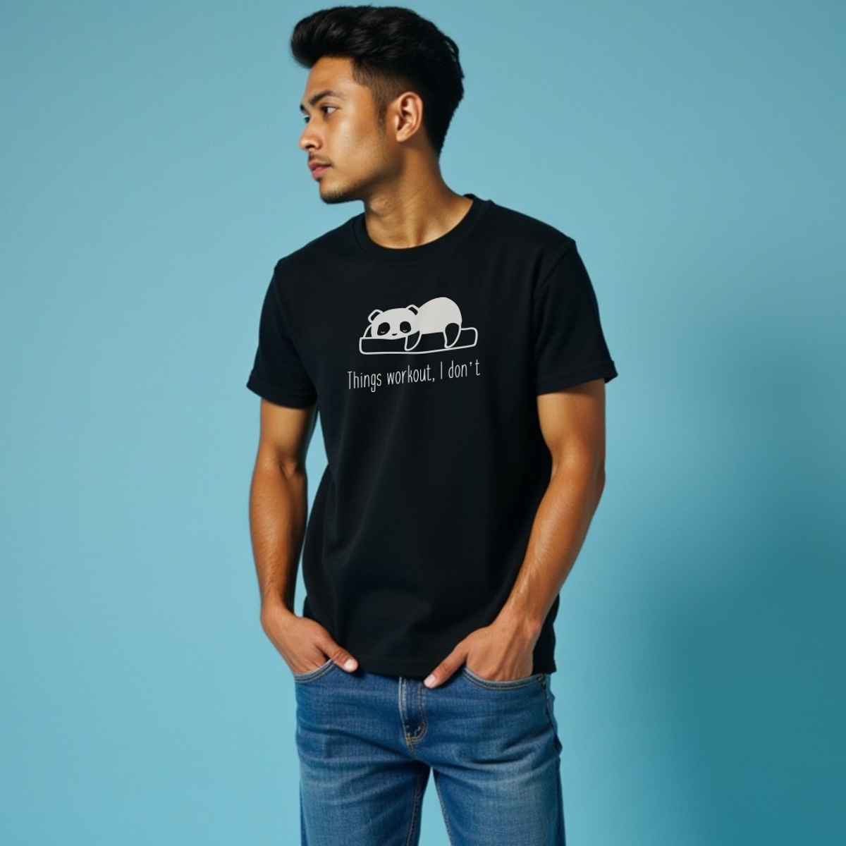 Mad Over Print Men's Things Workout T-shirt | Black - XXL