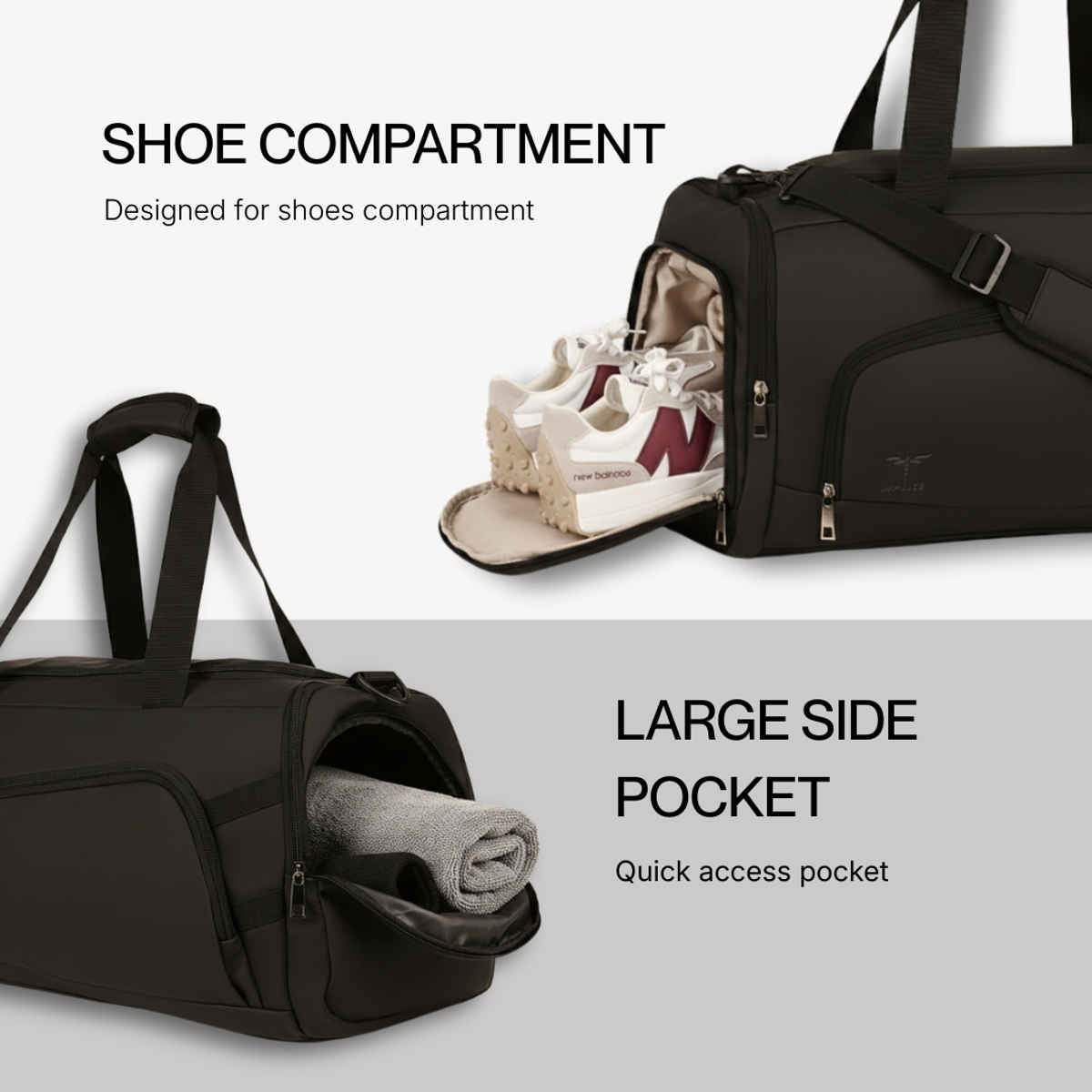 Impulse Victory Pack Duffle Bag Vegan Leather | Black - 30 L